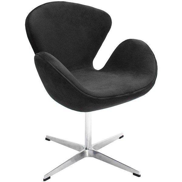 Кресло SWAN CHAIR графит, искусственная замша Bradex Home FR 0650