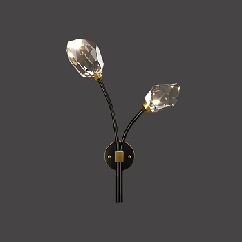 Настенный светильник CRISTEL C WALL L38 Right Black by ImperiumLoft