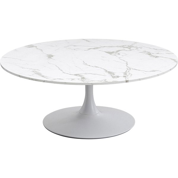 Стол кофейный Schickeria Marble White Ø110 см KARE 87764