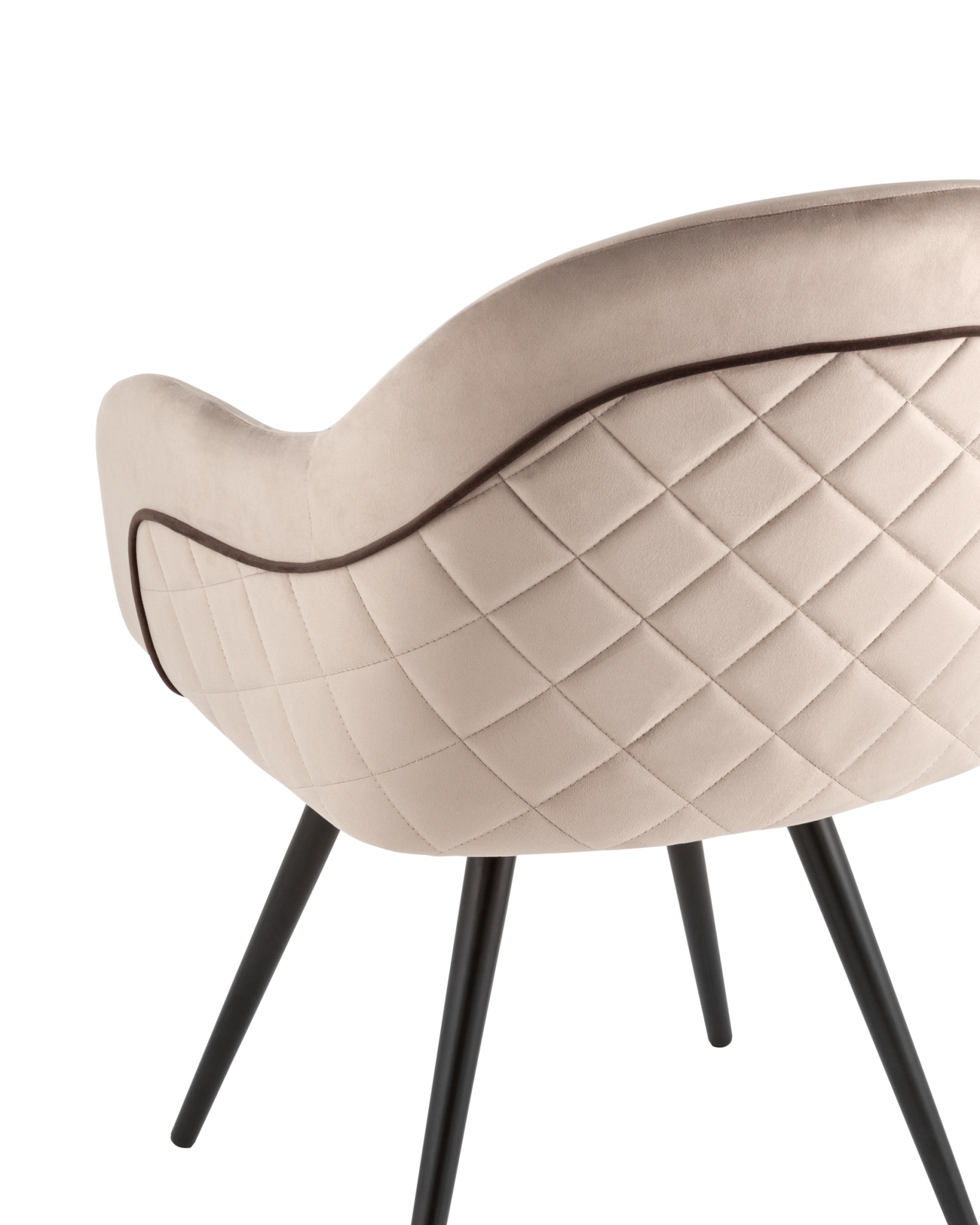 Стул вращающийся Новел велюр серо-коричневый Stool Group