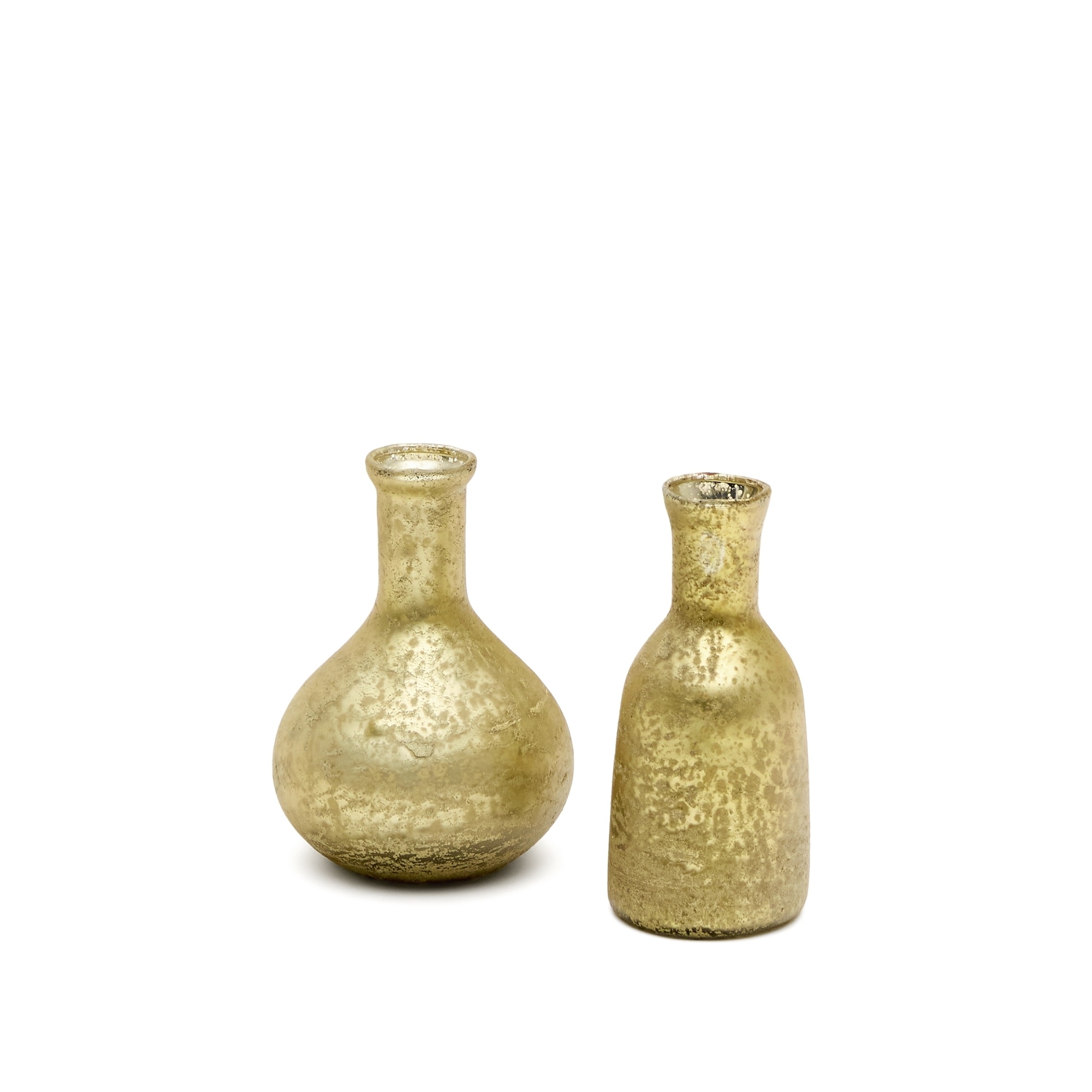 Deila Набор из 2 золотых ваз из переработанного стекла 10 см La Forma (ex Julia Grup) Deila Набор из 2 золотых ваз из переработанного стекла 10 см La Forma (ex Julia Grup)