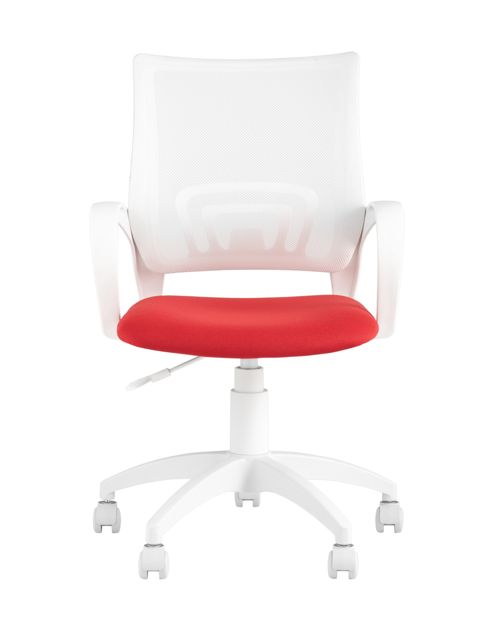 Кресло офисное TopChairs ST-BASIC-W красная ткань крестовина белый пластик Stool Group