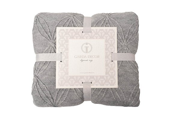 Плед Аура серый Garda Decor 104BP-PVAIT1420-SER