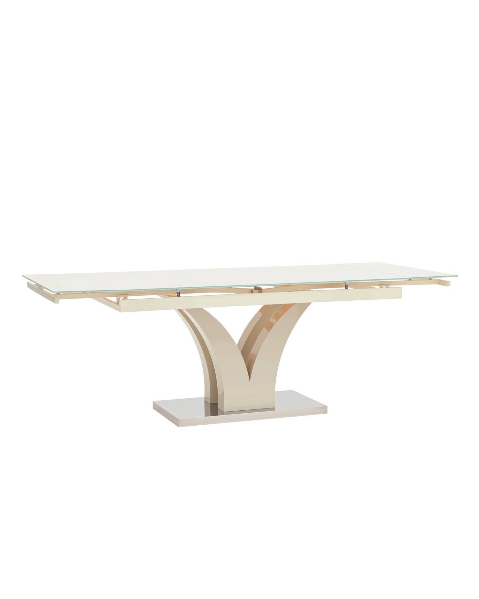 Стол обеденный Верона раскладной 160-220*90 глянцевый бежевый Stool Group