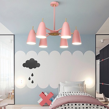 Люстра на штанге PINNACLE D70 Pink by ImperiumLoft