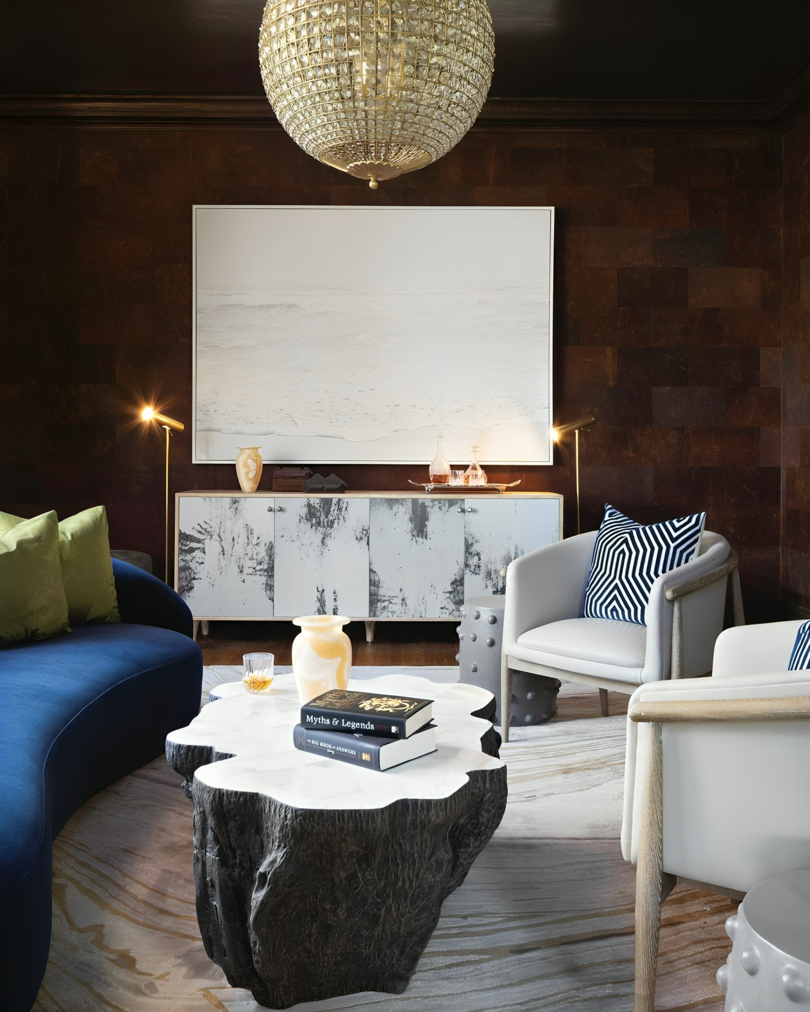 Золотая напольная лампа Ллойд Louvre Home P2590FA