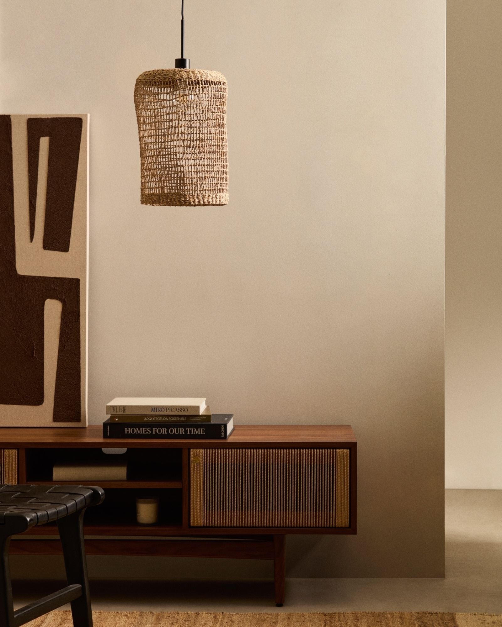 Абажур для потолочного светильника из ротанга Laiar в натуральной отделке Ø27 La Forma (ex Julia Grup)