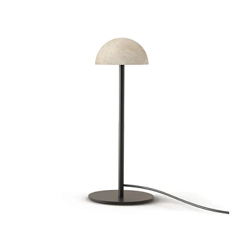 Настольная лампа Dussa черный металл / Travertine Aromas del Campo