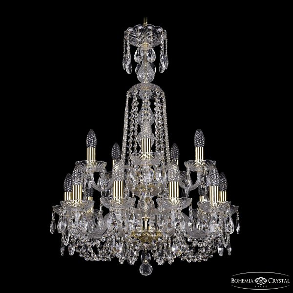 Люстра хрустальная 1402/10+5/195/XL-81/2d G