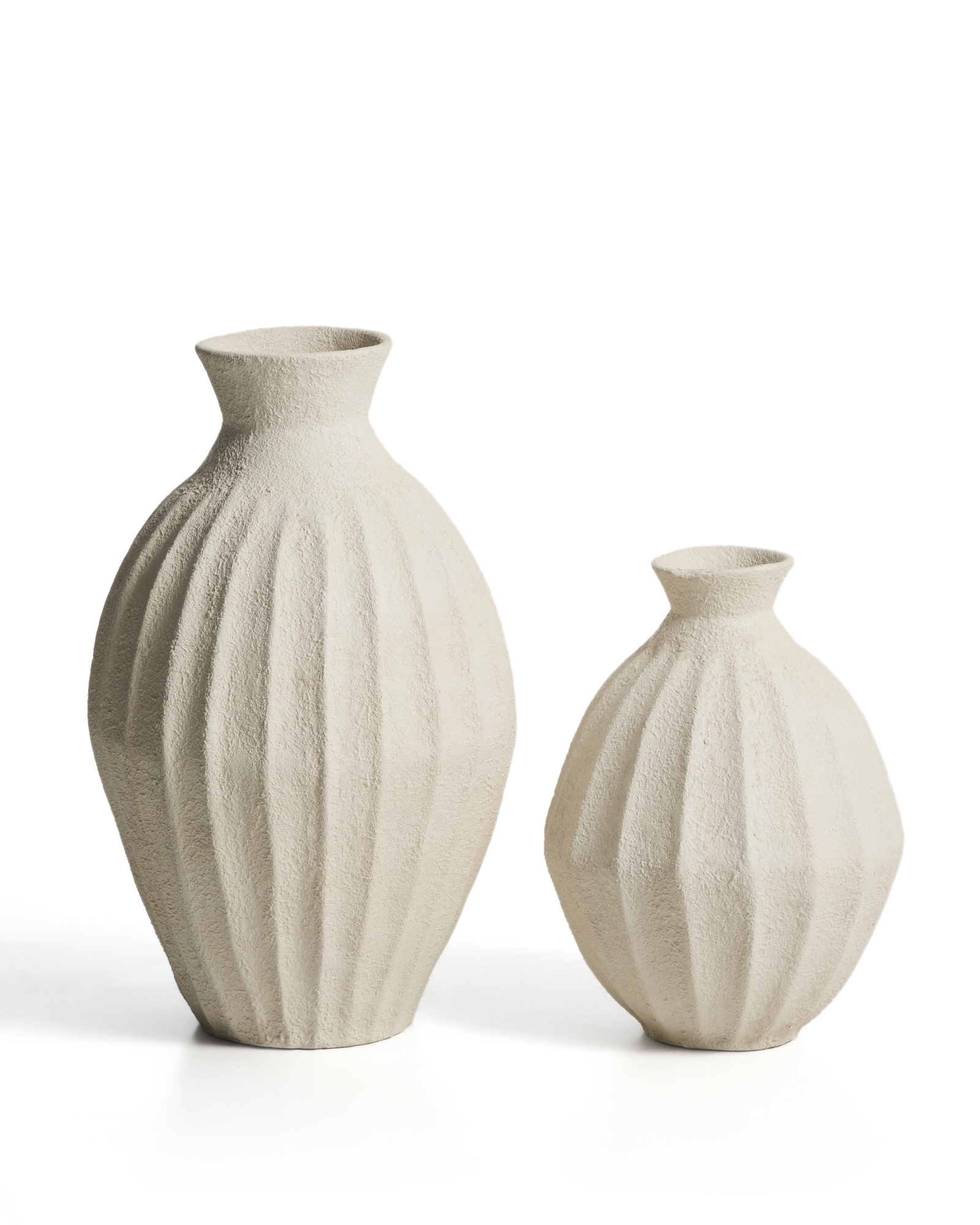 Ваза Arquena из папье-маше бежевого цвета, 67 см La Forma 481893