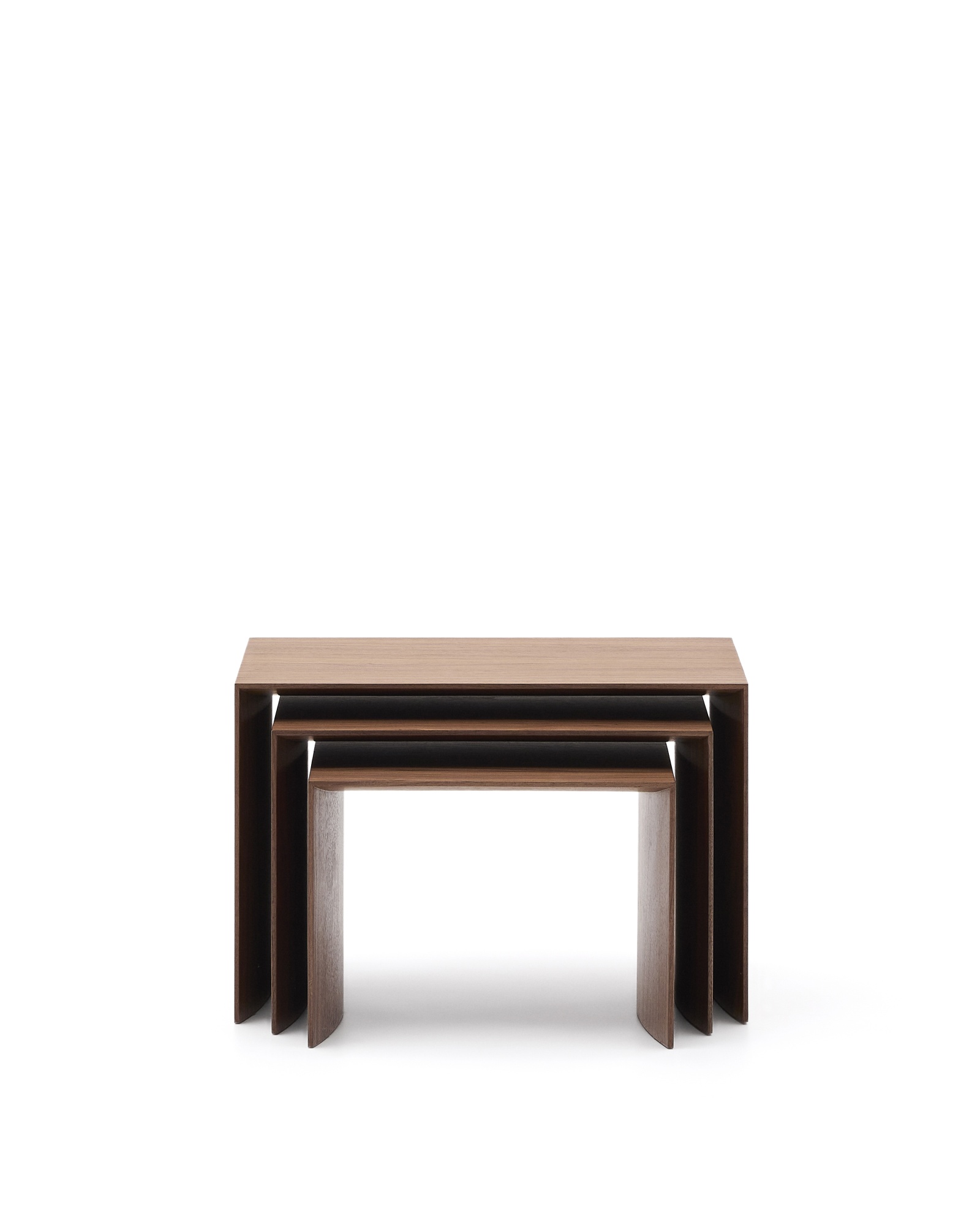 Litto Комплект из 3-х столиков из орехового шпона с отделкой натурального цвета La Forma (ex Julia Grup)