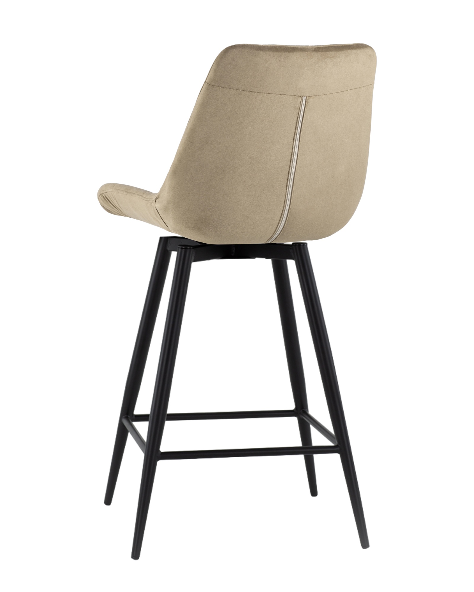 Стул полубарный Флекс с поворотным механизмом велюр капучино Stool Group