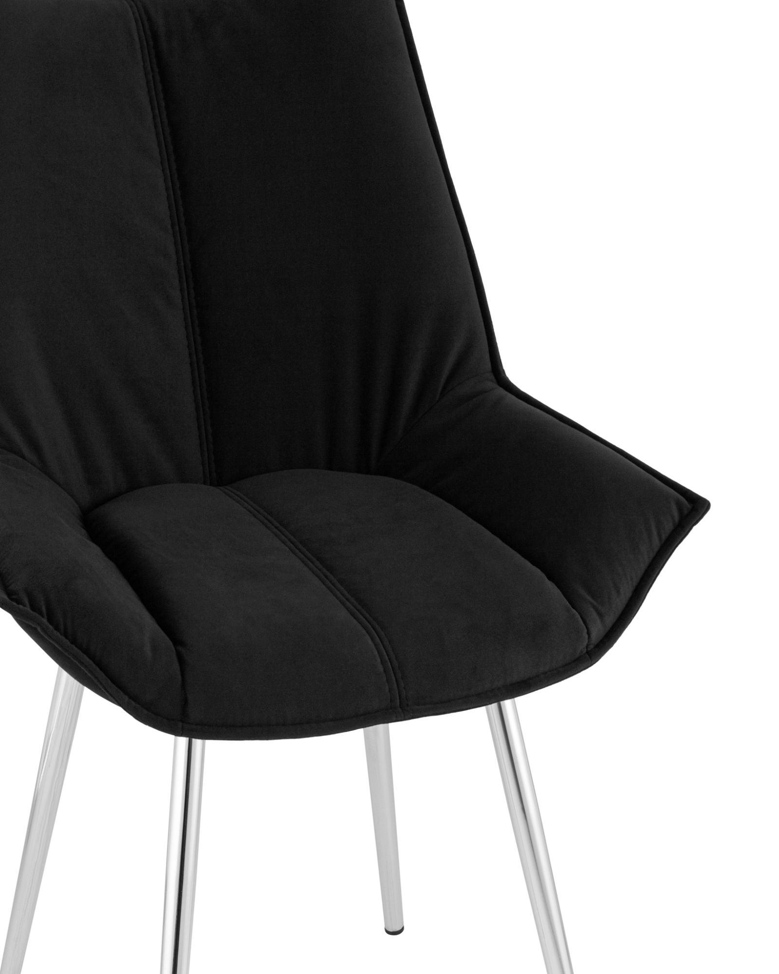Стул Осло велюр черный ножки хромированные Stool Group