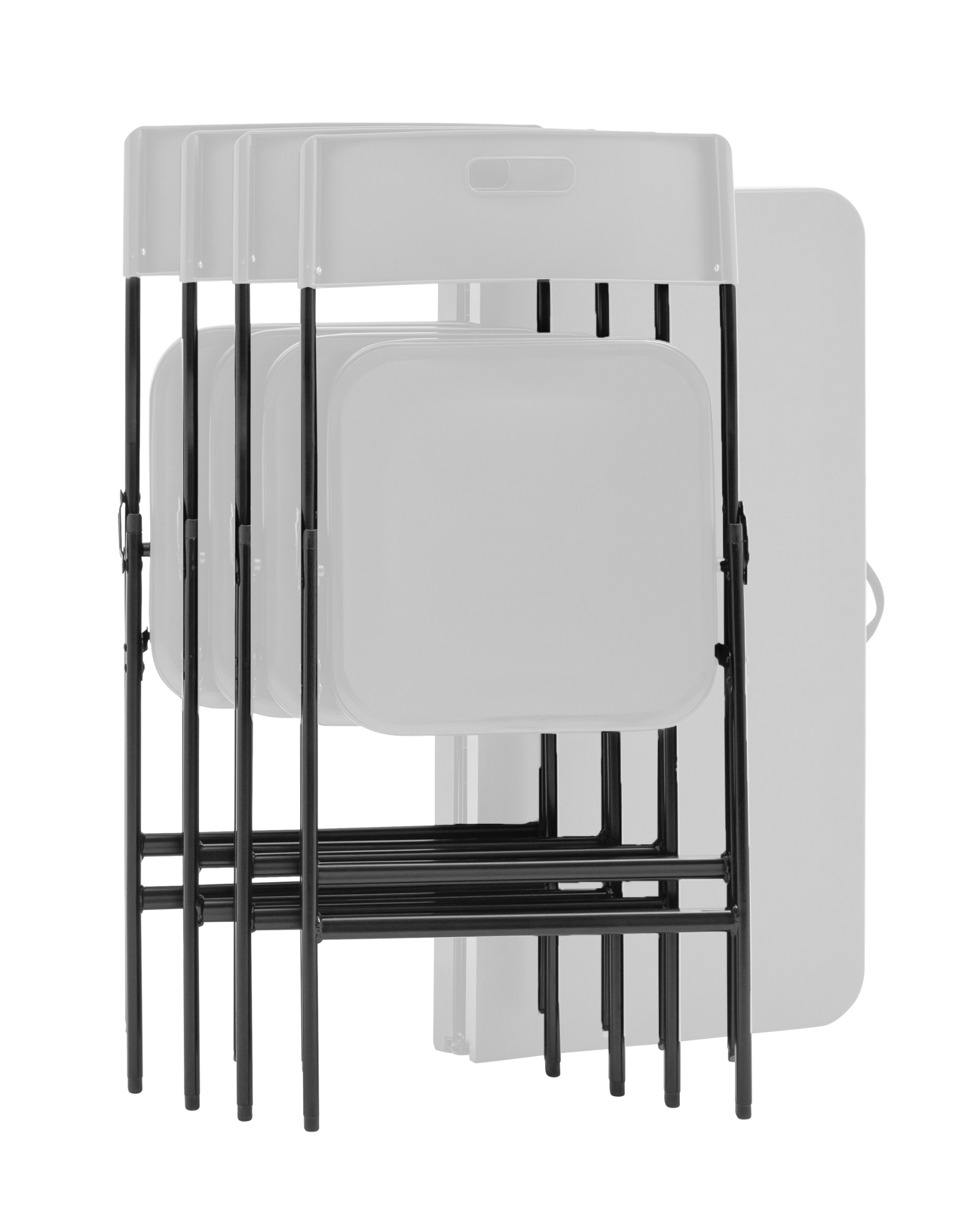 Комплект раскладного стола и стульев Кейт белый Stool Group