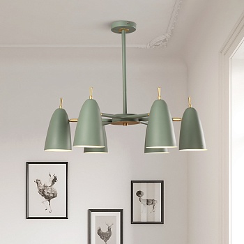 Люстра на штанге PINNACLE D70 Green by ImperiumLoft