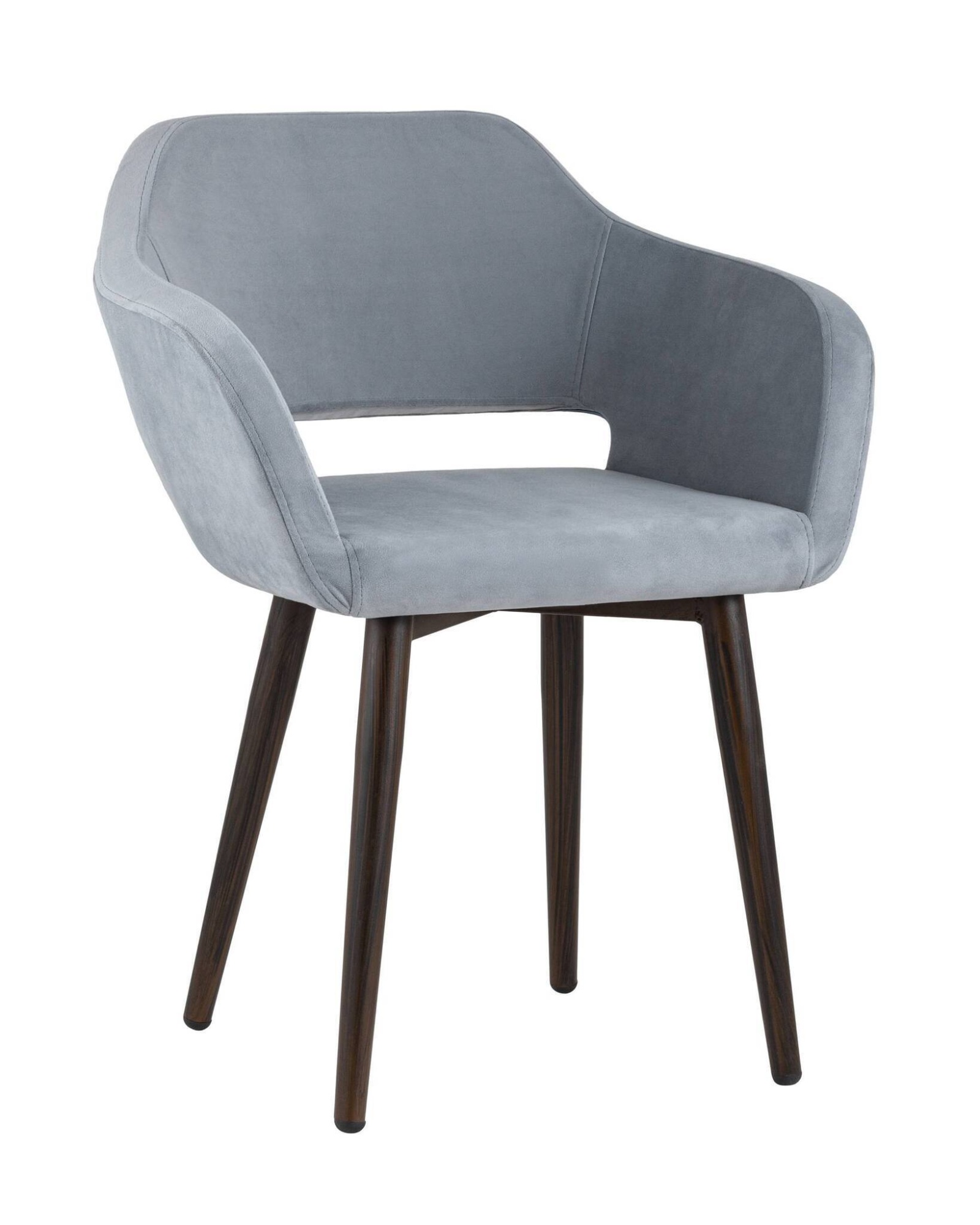 Стул с подлокотниками Саймон велюр серый Stool Group