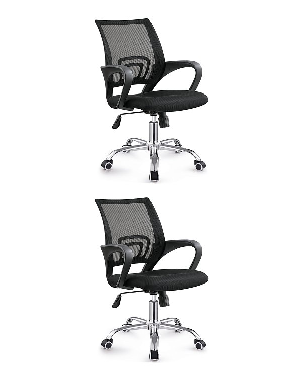 Кресло офисное TopChairs Simple New черный 2 шт Stool Group