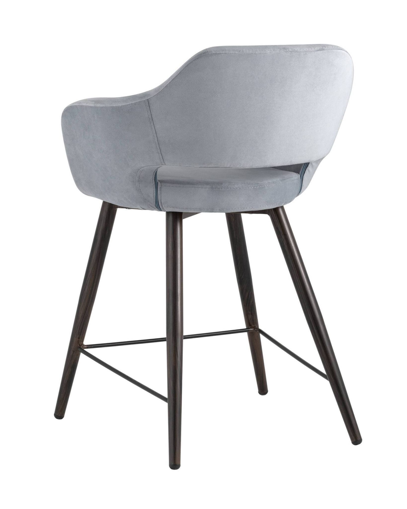 Стул полубарный Саймон велюр серый Stool Group