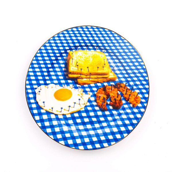Тарелка Seletti Breakfast Gold Border 16938