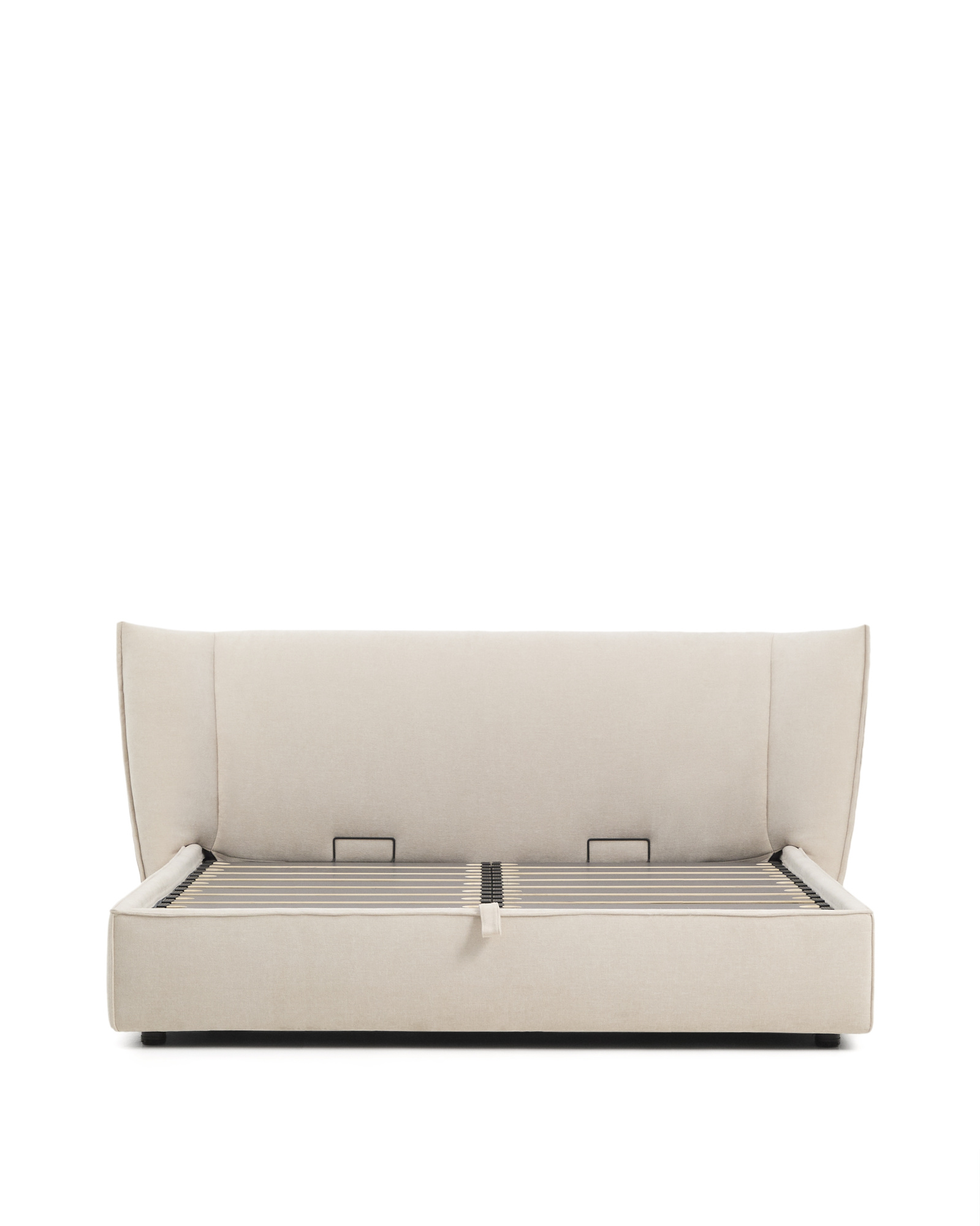 Кровать Arvian бежевого цвета из шенилла с ящиком для хранения 180 х 200 см La Forma 465729