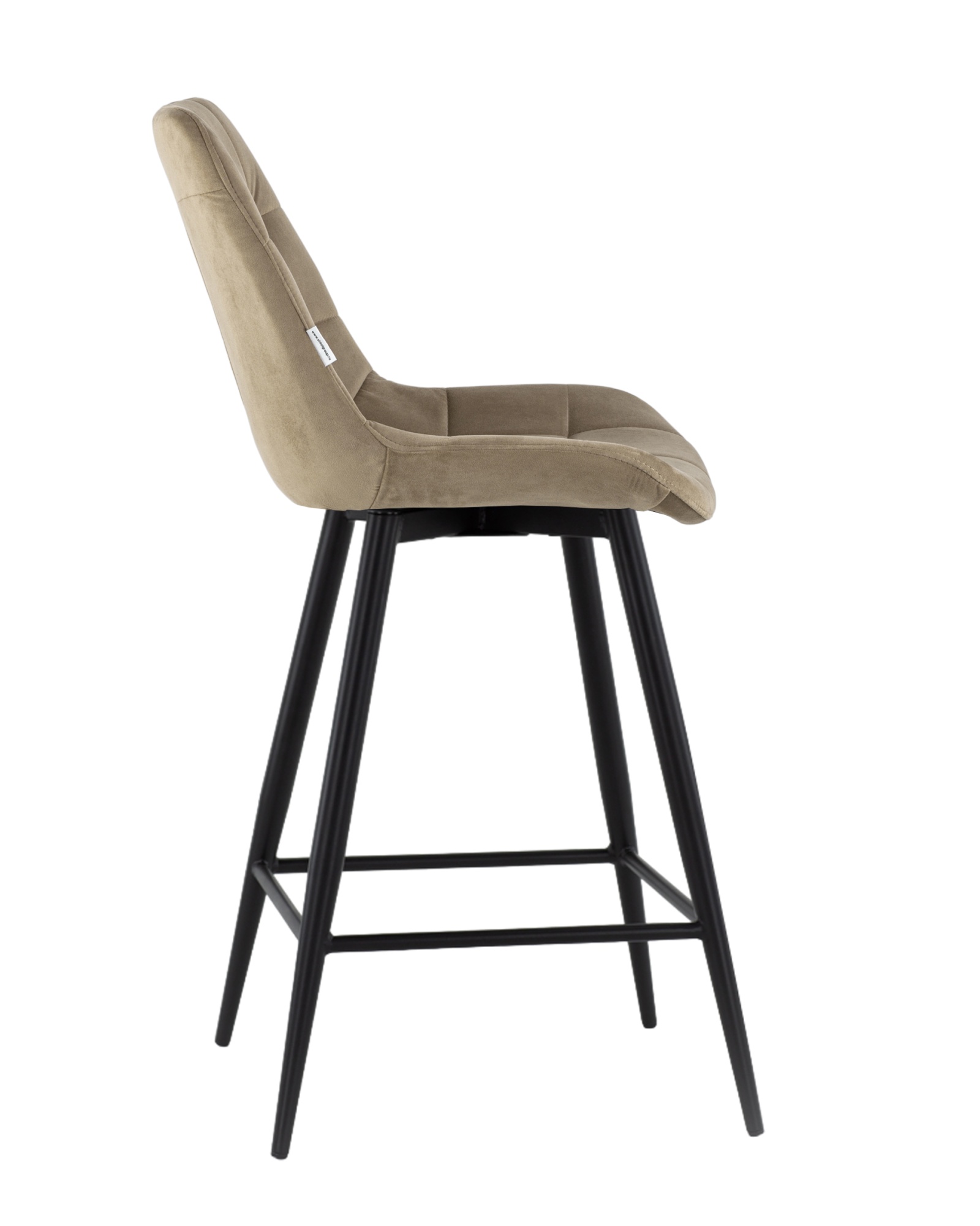 Стул полубарный Флекс с поворотным механизмом велюр капучино Stool Group