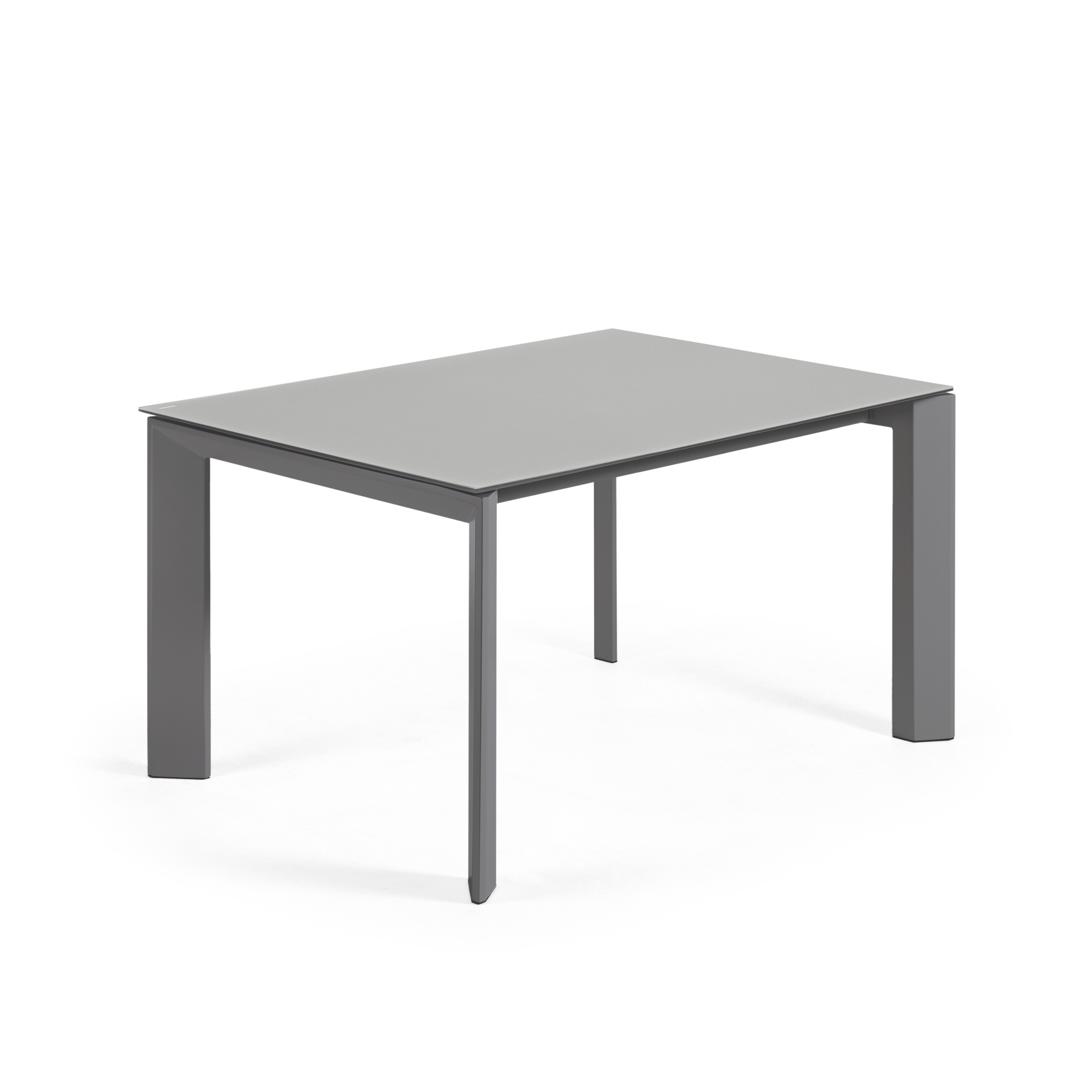 Стол Atta 140 (200) x90 темно-серый, стекло La Forma (ex Julia Grup)