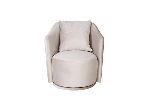 Кресло Verona Basic вращающееся велюровое бежевое Garda Decor VERONA BASIC-2K-БЕЖЕВЫЙ-Bel09