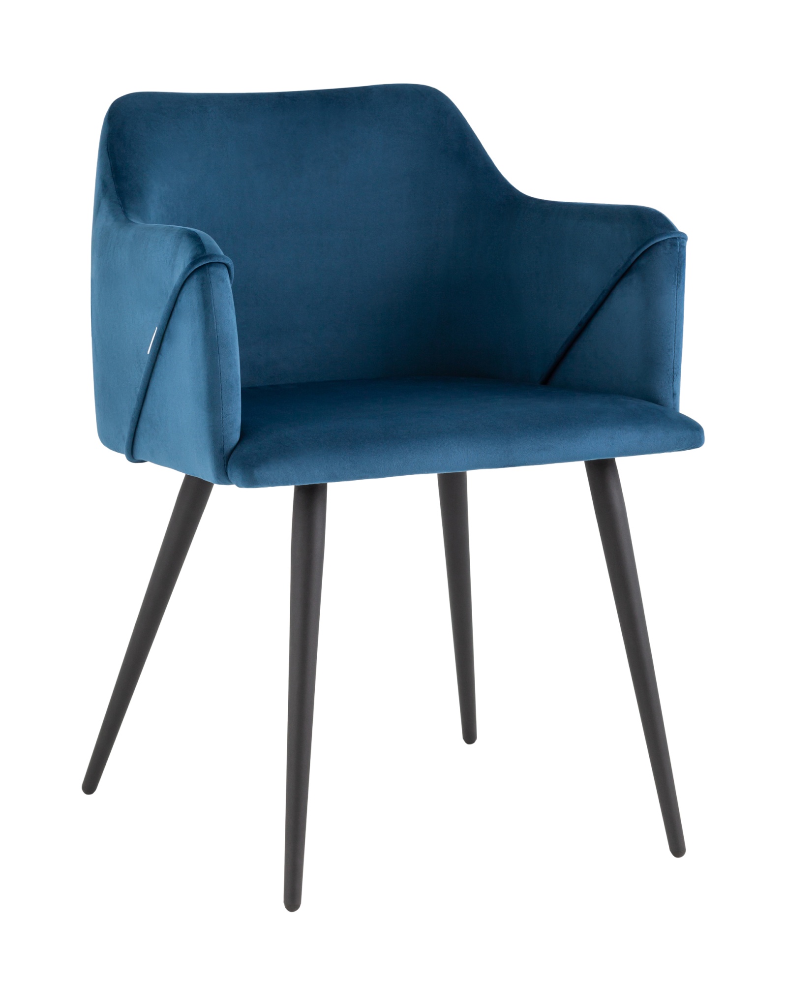 Стул с подлокотниками Джоэл велюр синий Stool Group