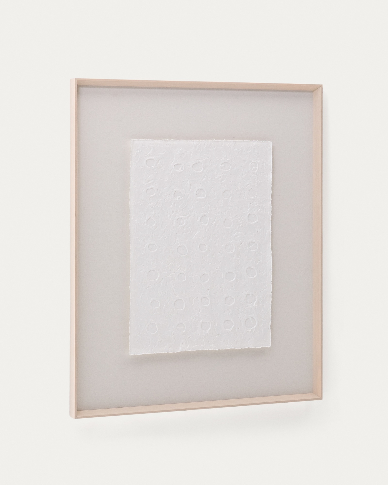 Olvin Абстрактная картина на белой переработанной бумаге с рельефным рисунком 103.6 x 123.6 cm La Forma (ex Julia Grup)