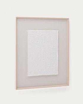 Olvin Абстрактная картина на белой переработанной бумаге с рельефным рисунком 103.6 x 123.6 cm La Forma (ex Julia Grup)