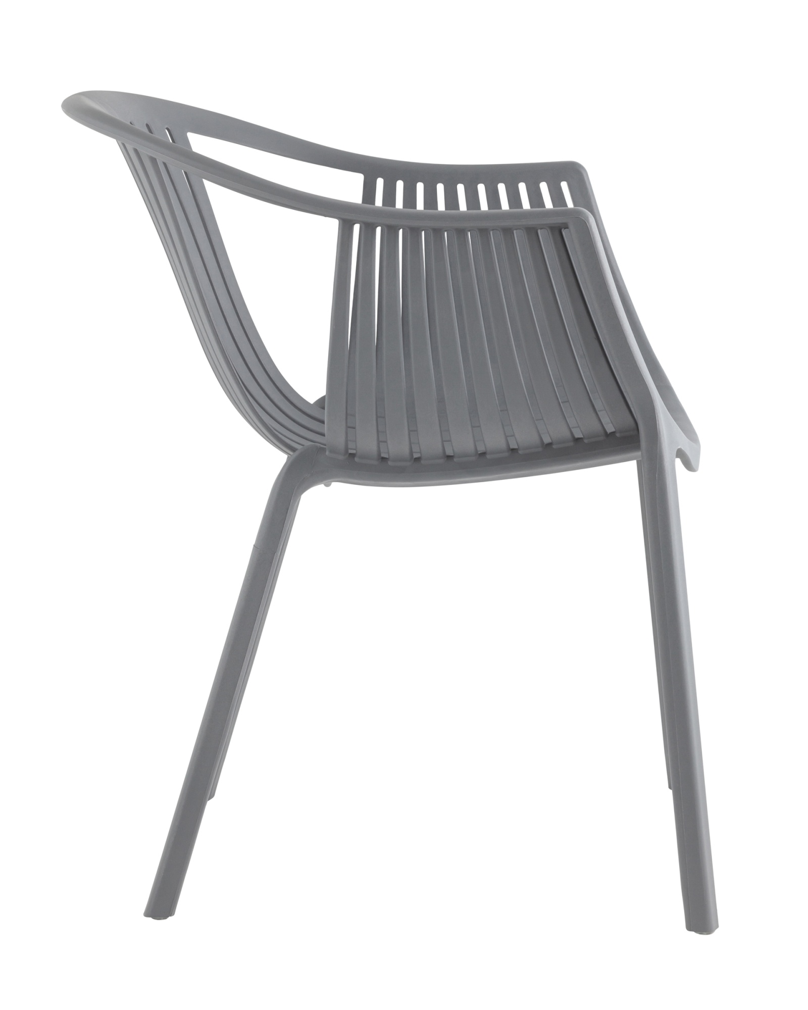 Стул с подлокотниками Kolstad пластик серый Stool Group